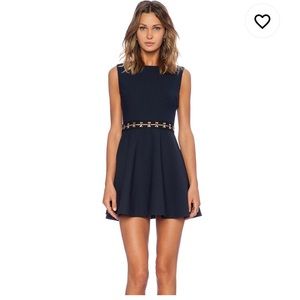 Elizabeth & James Renata Clasp Navy Dress
